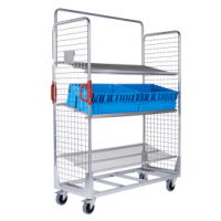 Metal storage trolleys 550x1300x1750 mm